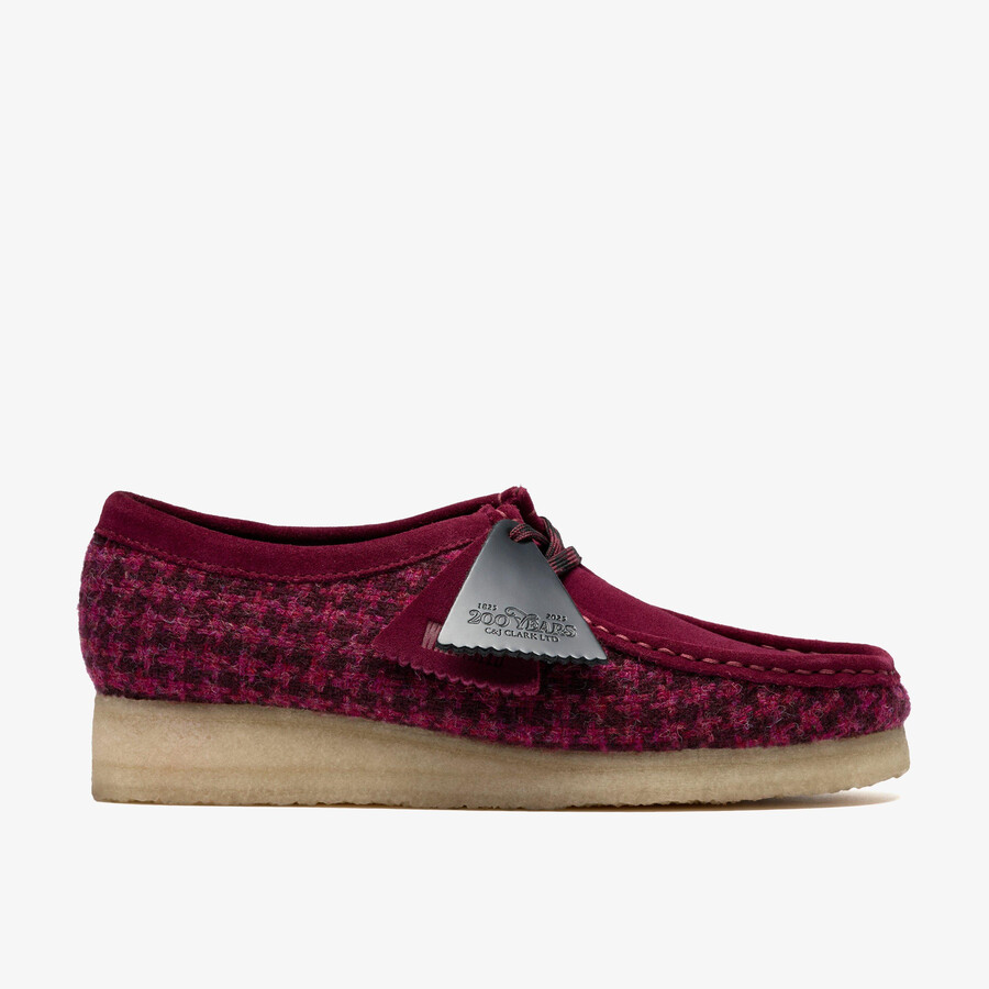 wallabee - kombinacja fioletowego tweedu